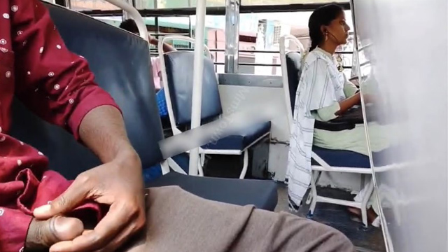 Horny Guy Flash Dick Inside Bus Sex Mms